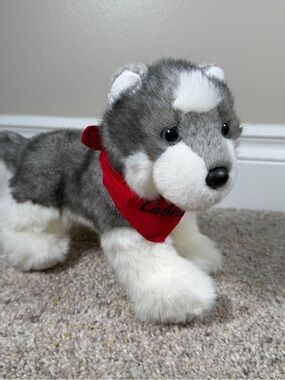 Douglas Cuddle Toys Joli Siberian Husky Dog 12" Plush Stuffed Cabela's Bandana